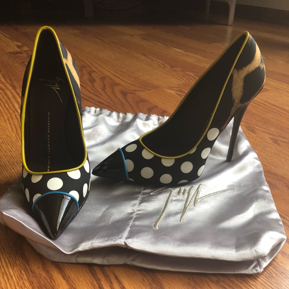 Giuseppe Zanotti Multicolor Polka Dot Pumps